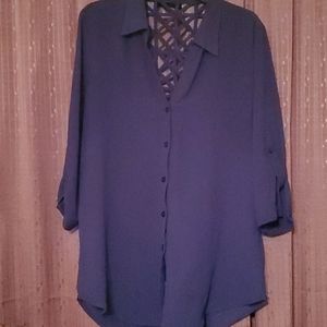 Navy Blue Blouse